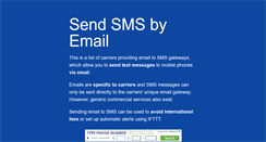 Desktop Screenshot of email2sms.info